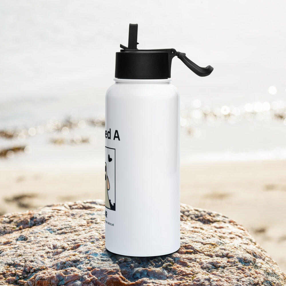 Rafiki Stainless steel water bottle with a straw lid - Image 3