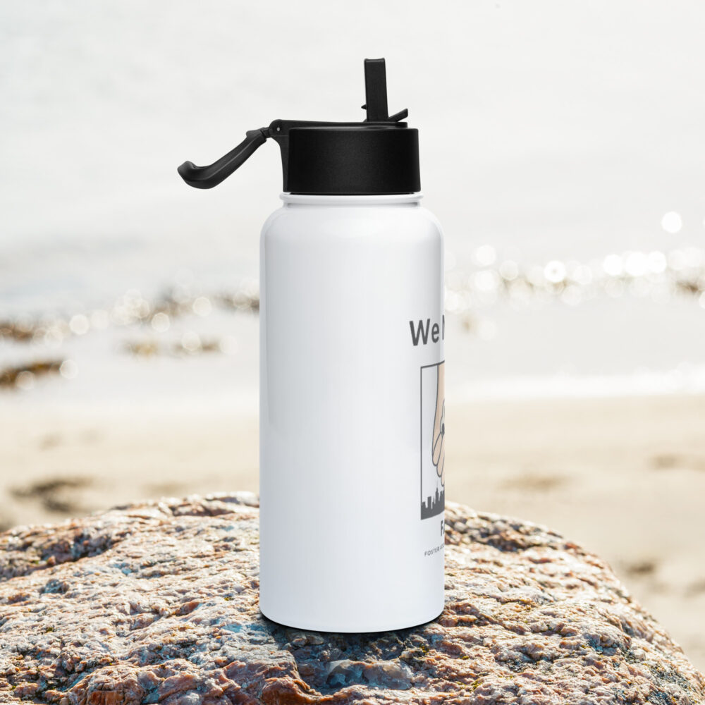 Rafiki Stainless steel water bottle with a straw lid - Image 2